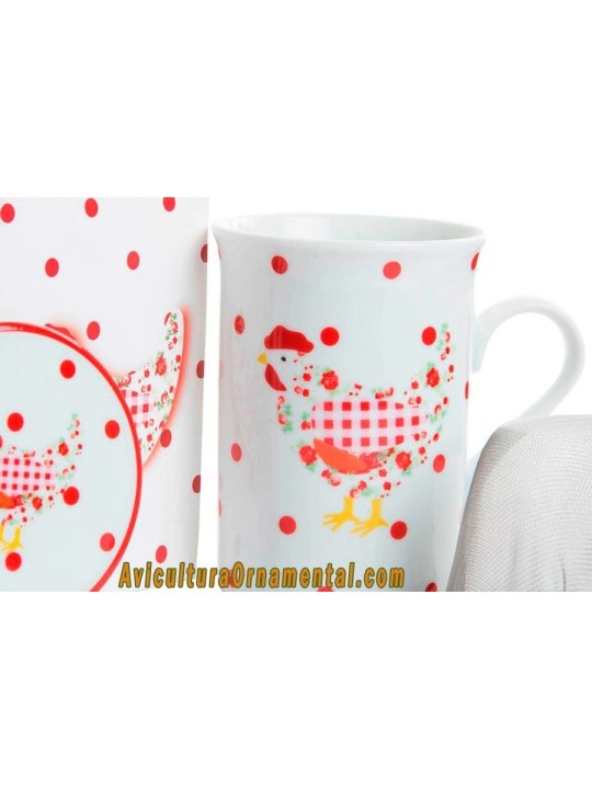 Taza mug infusiones Gallina Roja