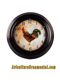 Reloj pared metal gallo1