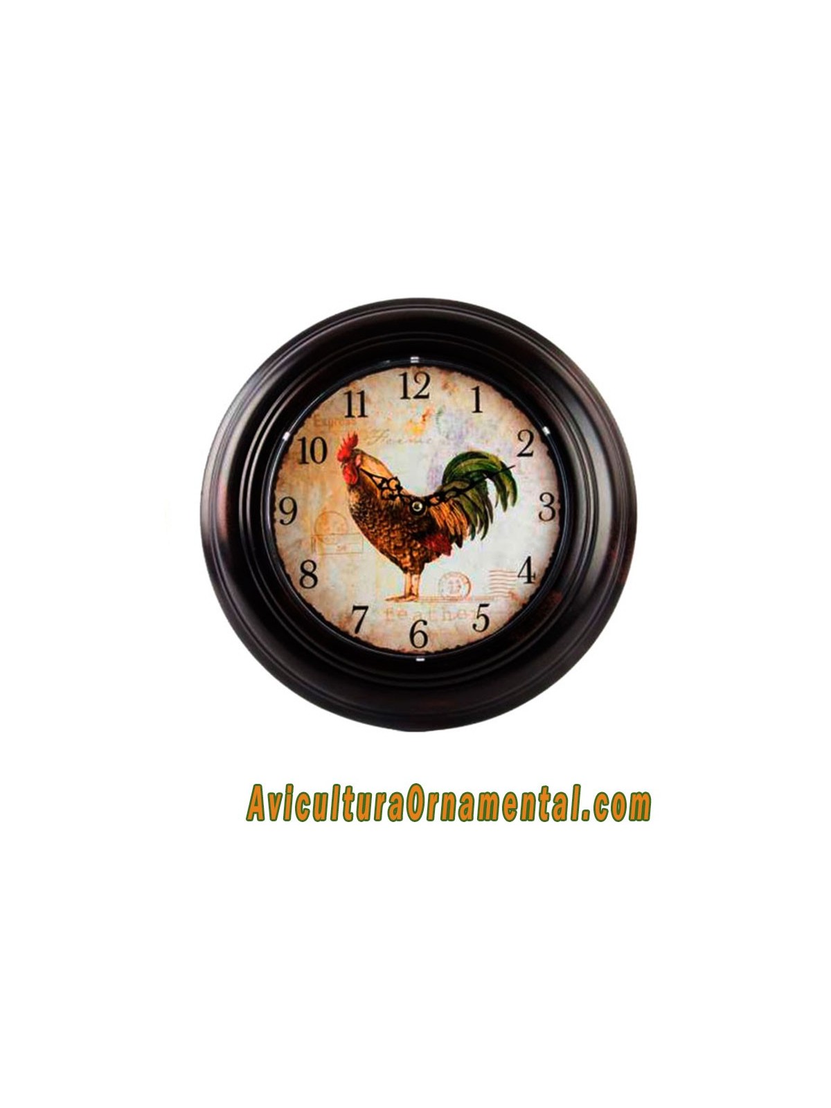 Reloj pared metal gallo1