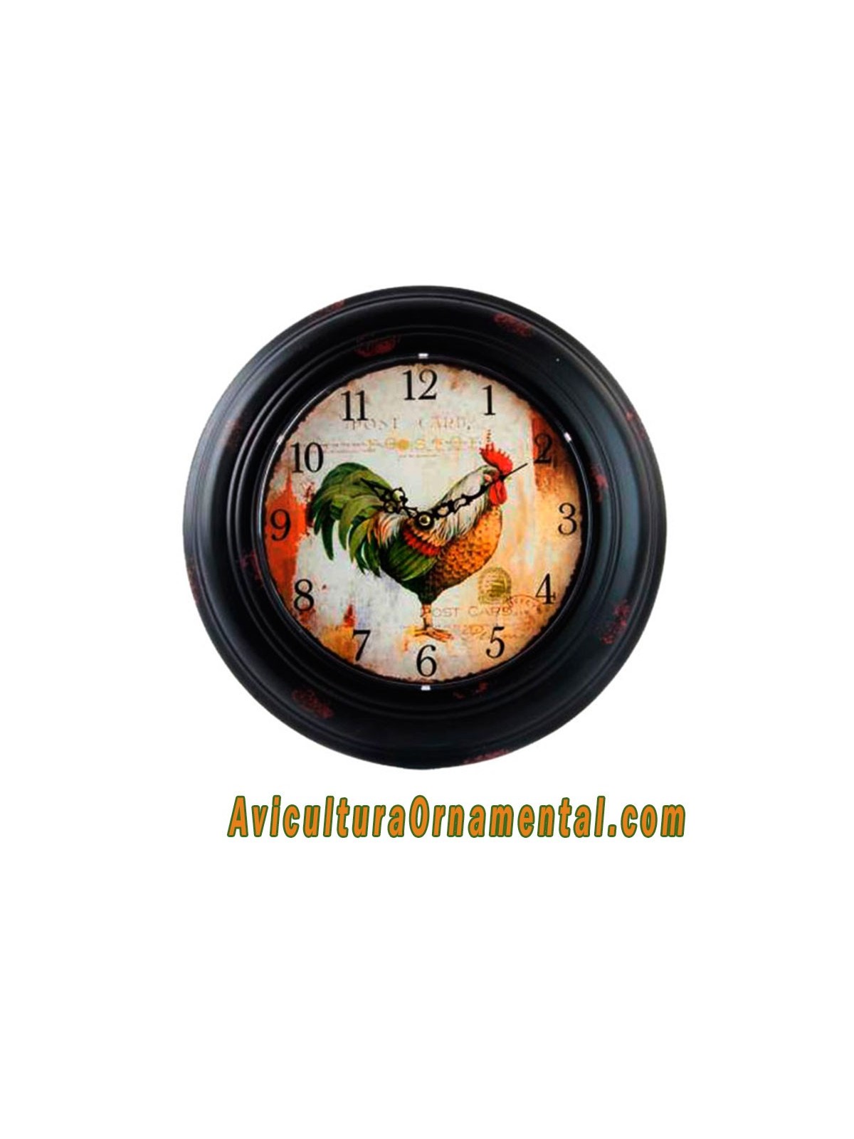 Reloj pared metal gallo2