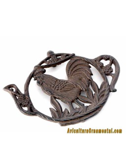 Salvamanteles Gallo hierro colado