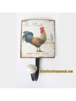 Perchero pared metal Gallo