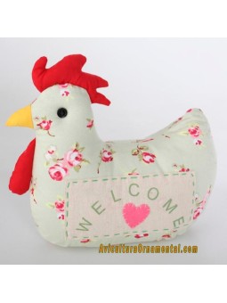 Sujeta puertas tela Gallina Welcome