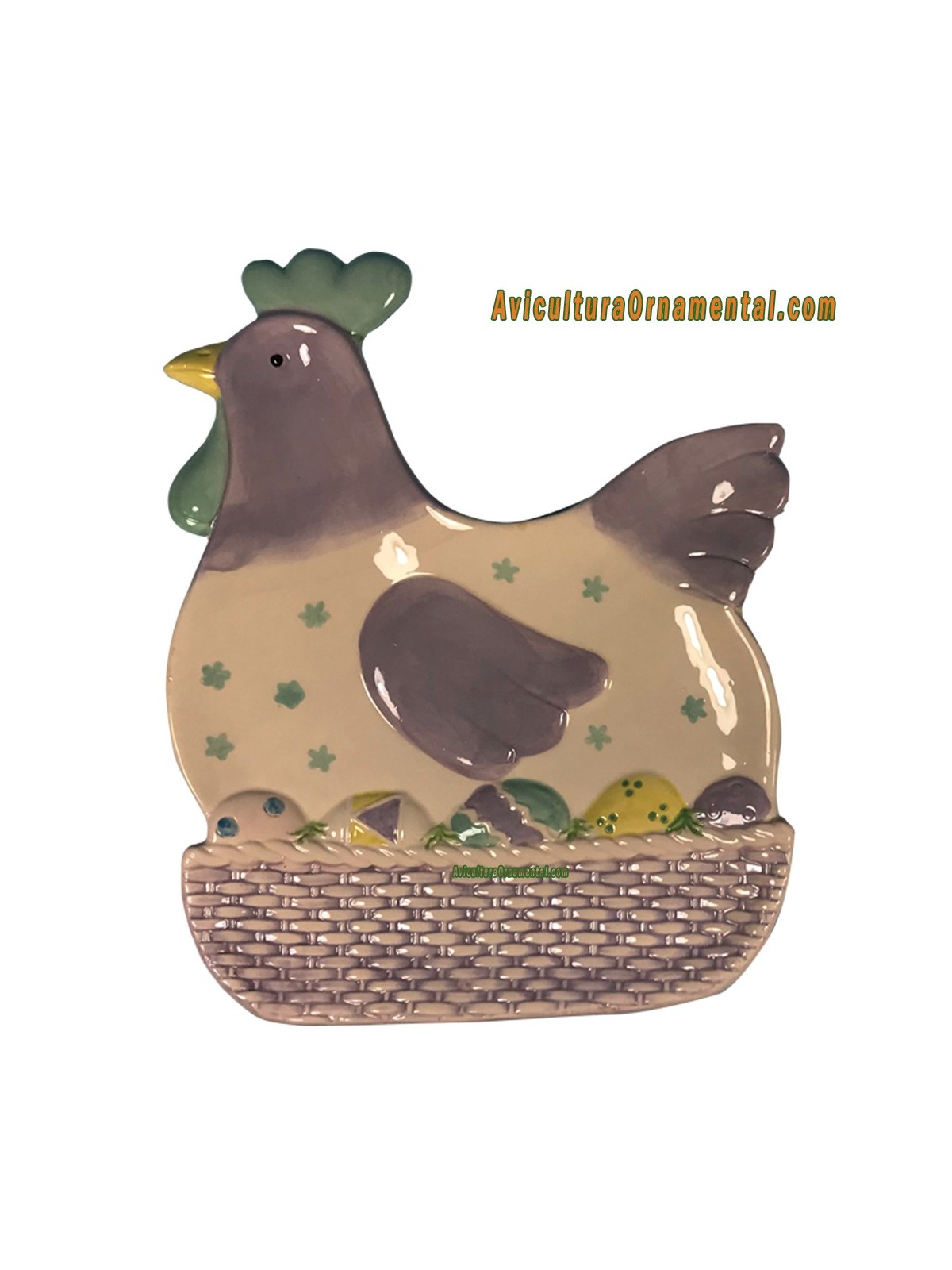 Set de 2 Bandejas de cerámica Gallina