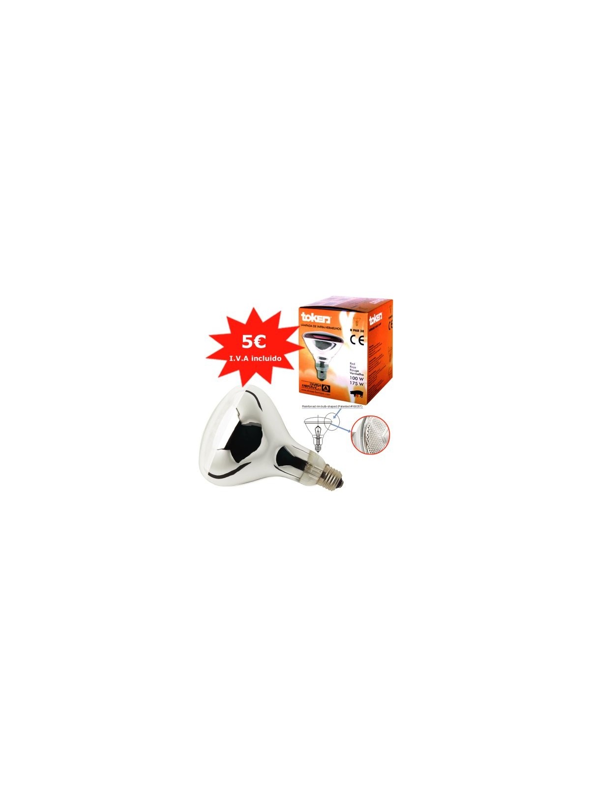 Oferta lámpara infrarroja para pollitos