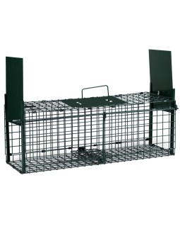 Jaula plegable ratas 2 puertas