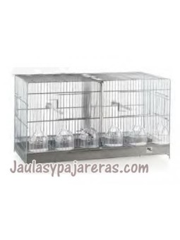 Jaula cría canarios cromada
