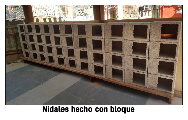 Nidales hechos con bloque